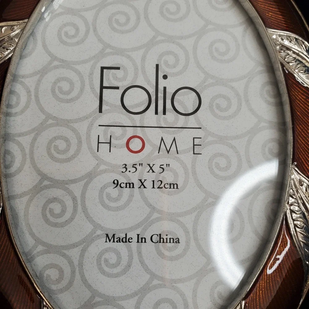 Folio Home‎ Enamel Austrian Crystal Oval Picture Frame New Open Box